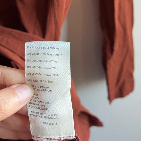 Free People Rich Brown Long Sleeve Wrap Dress - Picture 11 of 12